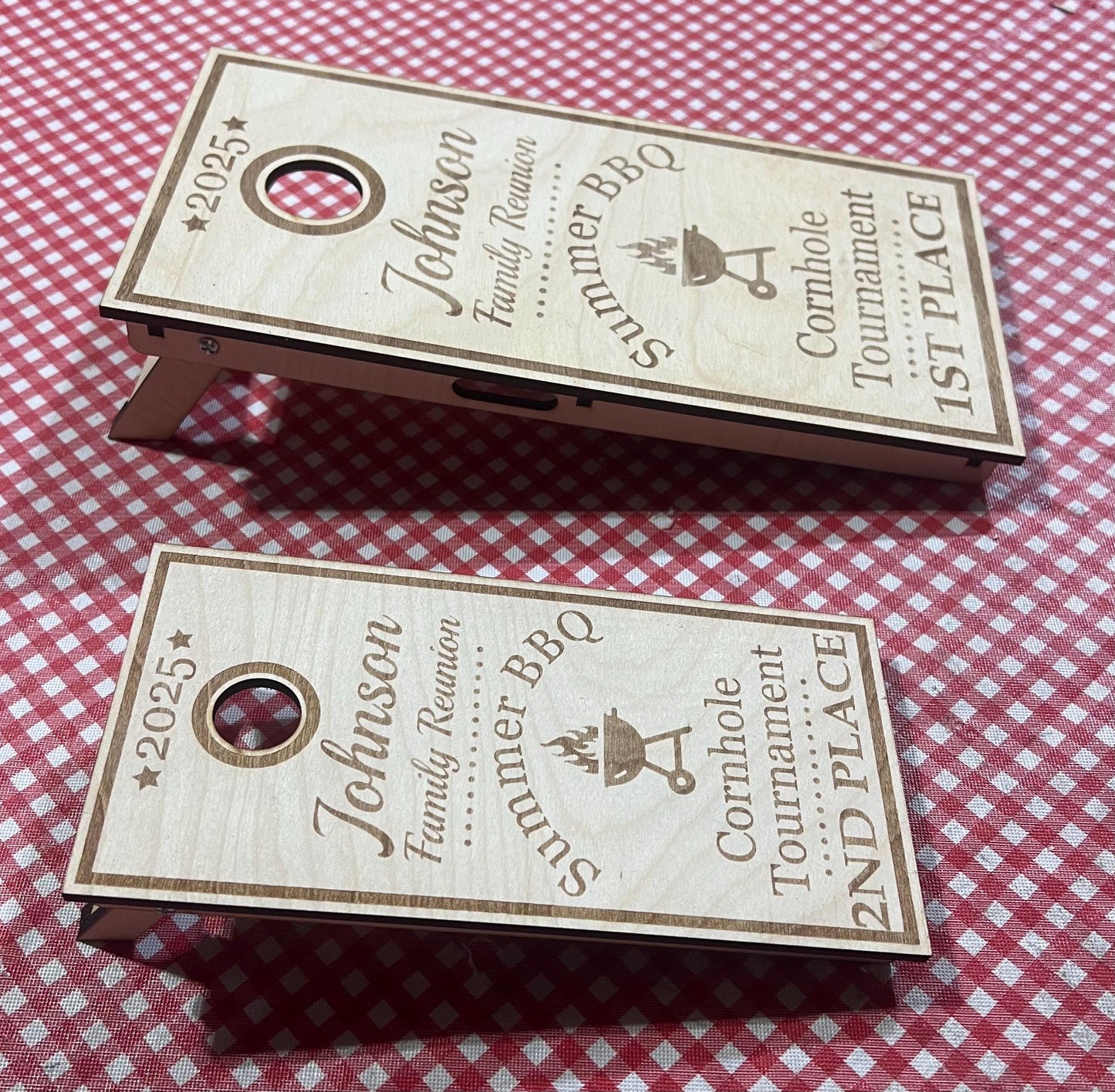 Miniature Cornhole Board Trophy - Perfect for Cornhole Champions!