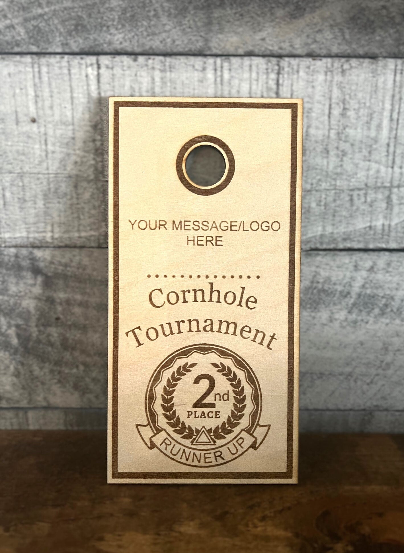 Miniature Cornhole Board Trophy - Perfect for Cornhole Champions!