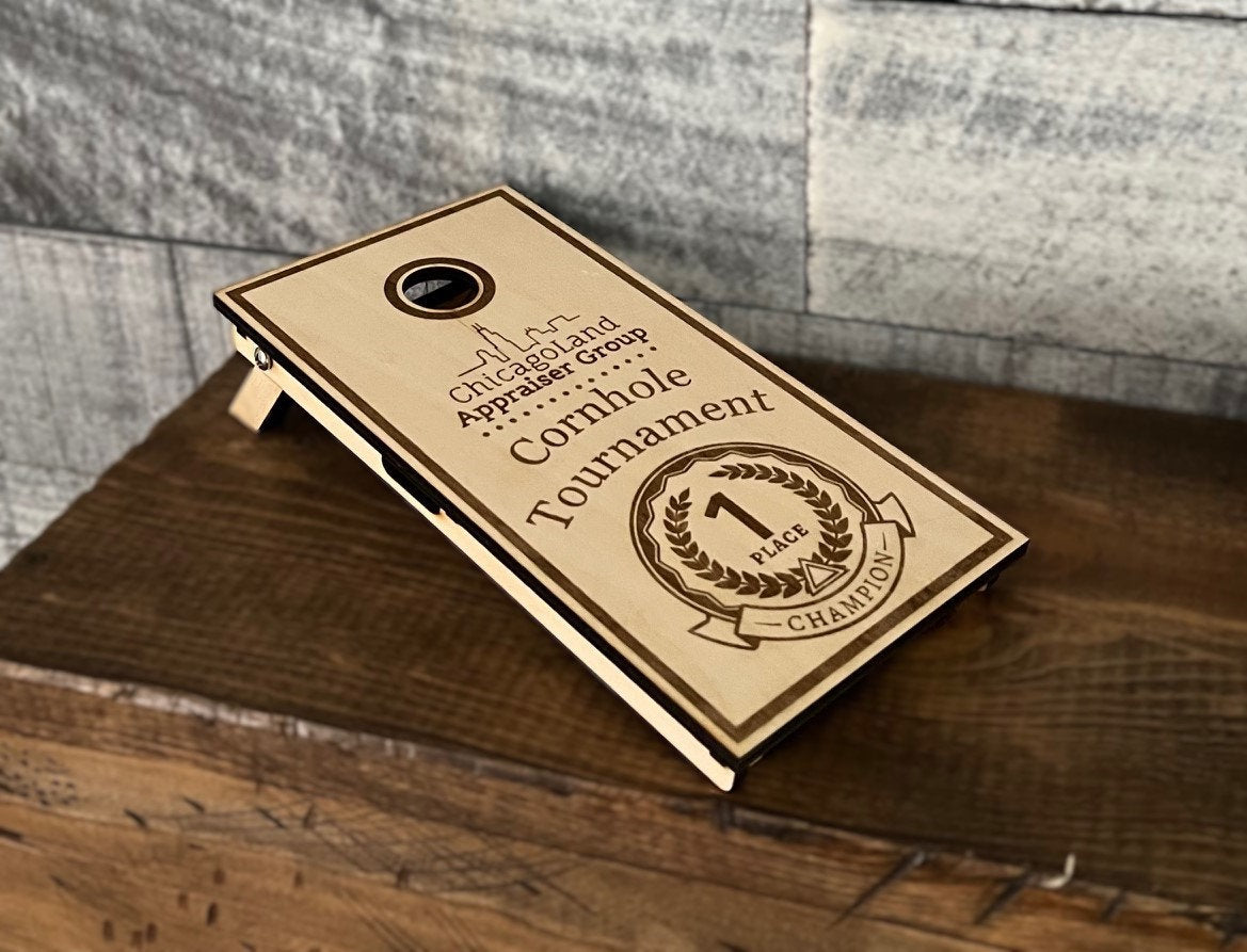 Miniature Cornhole Board Trophy - Perfect for Cornhole Champions!