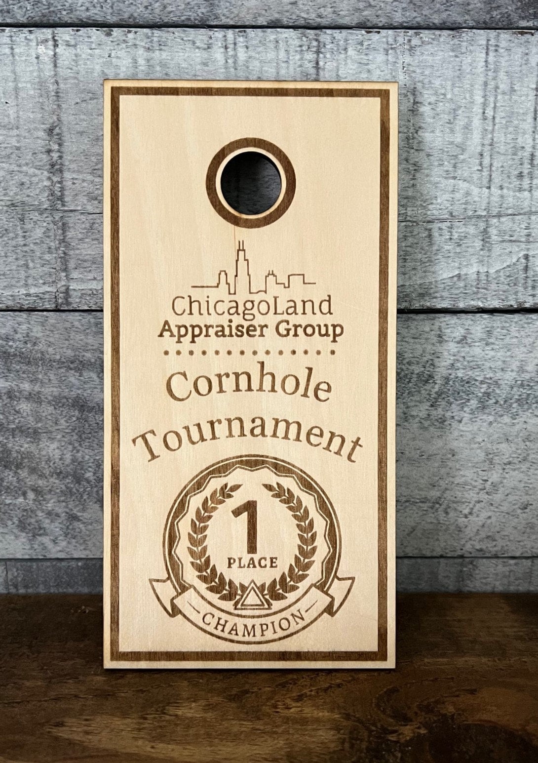 Miniature Cornhole Board Trophy - Perfect for Cornhole Champions!